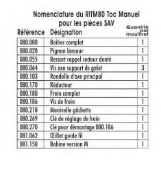 RITM 80 MRT Moulinet Toc Semi-automatique 